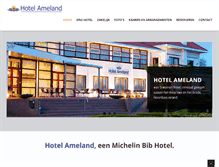 Tablet Screenshot of hotelameland.nl